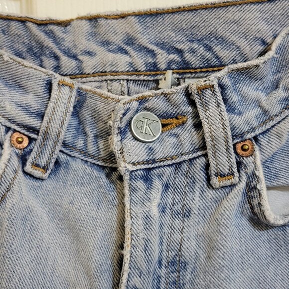 Vintage Calvin Klein Relaxed Fit Denim Mom Jeans Size 2, Light Blue - Picture 3 of 5